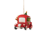 Grinch In Red Truck Ornament by Jim Shore