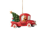 Grinch In Red Truck Ornament by Jim Shore