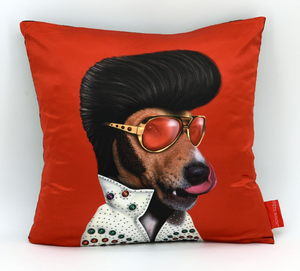 Vegas Dog Pets Rock Throw Pillow