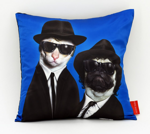 Brothers Pets Rock Throw Pillow