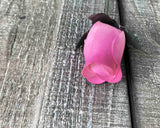 Light Pink & Hot Pink Wooden Rosebud (price per stem)