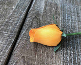 Orange Wooden Rosebud (price per stem)