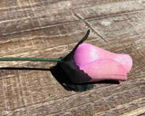 Light Lavender Wooden Rosebud (price per stem)