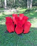 Red Wooden Rosebud (price per stem)