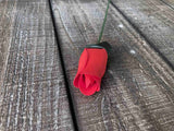 Red Wooden Rosebud (price per stem)