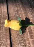 Light Yellow Wooden Rosebud (price per stem)