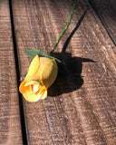 Light Yellow Wooden Rosebud (price per stem)