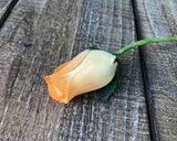 Ivory & Caramel Wooden Rosebud (price per stem)