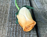 Ivory & Caramel Wooden Rosebud (price per stem)