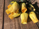 Yellow Wooden Rosebud (price per stem)