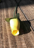 Yellow Wooden Rosebud (price per stem)