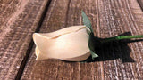 Ivory Wooden Rosebud (price per stem)