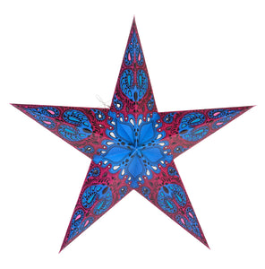 24" Purple Galaxy Paper Star Lantern (Light Not Included)