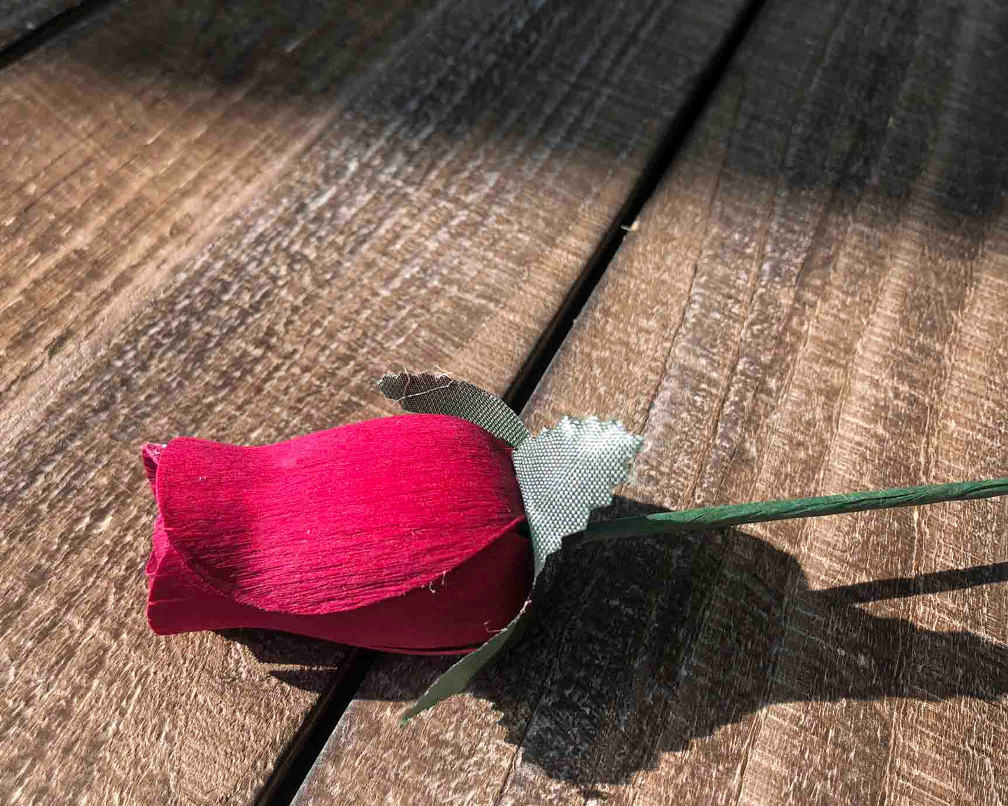 Burgundy Wooden Rosebud (price per stem)