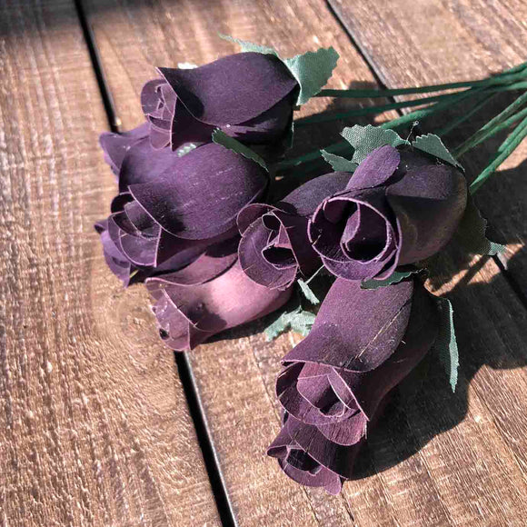 Black Wooden Rosebud (price per stem)