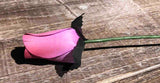 Lavender & Red Wooden Rosebud (price per stem)