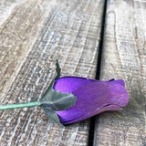 Dark Purple Wooden Rosebud (price per stem)