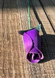 Dark Purple Wooden Rosebud (price per stem)