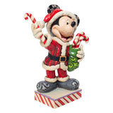 Santa Mickey Mouse With Candy Canes Disney Traditions Figurine by Jim Shore