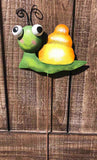 Smiley Snail Garden Stake - 3 colors