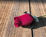 Dark Burgundy Wooden Rosebud (price per stem)