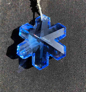 Medium Icicle Swarovski Crystal Snowflake Suncatcher