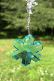 Medium Icicle Swarovski Crystal Snowflake Suncatcher