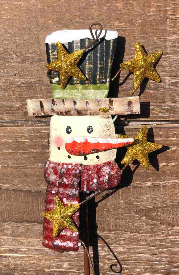 Snowman Arrangement Stake