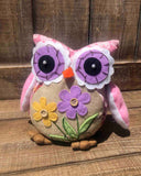 Floral Plush Owl