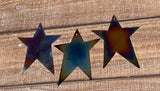 Rustic Burnished Tin Primitive Star - 3 Sizes