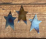 Rustic Burnished Tin Primitive Star - 3 Sizes