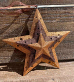 Stacked Distressed Glitter Star Ornament