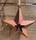 Rustic Metal 2 Sided Star Ornament