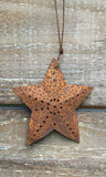 Rusty Metal Christmas Light Cover Star Ornament