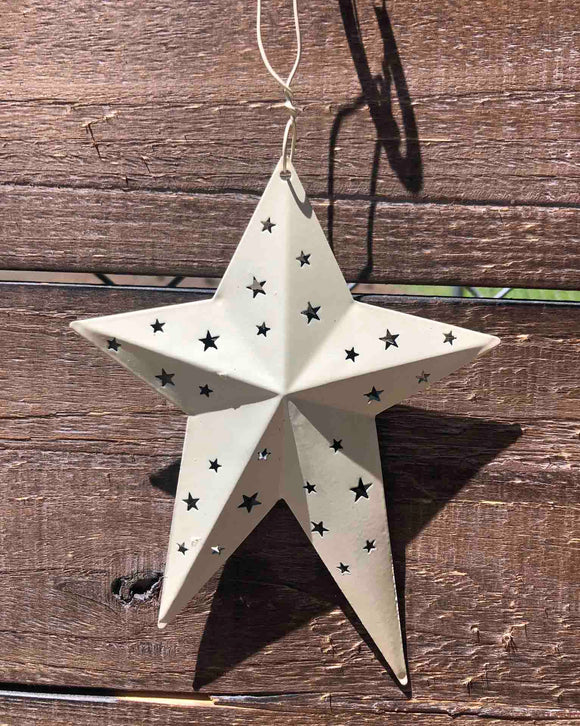 Primitive Metal Wall Decor Indoor Outdoor Star Ornament