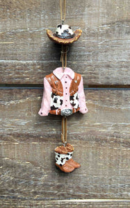 Pink Cowgirl Ornament