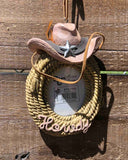 Howdy Cowboy Hat & Rope Hanging Picture Frame - 2 Colors