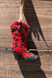 Red & Black Cowboy Boot Ornament