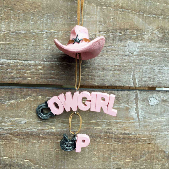 Pink Cowgirl Up Ornament