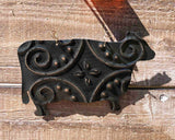 Large Metal Distressed Cow Ornament