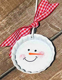 Bottle Cap Snowman Ornament