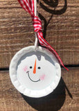 Bottle Cap Snowman Ornament