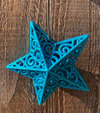 Glitter Filigree Star Ornament - 2 Colors