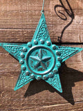 Turquoise Metal Star Ornament