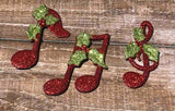 Glitter Music Note Ornament - 3 Styles