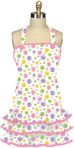 Spring Time Polka Dot Frill Apron