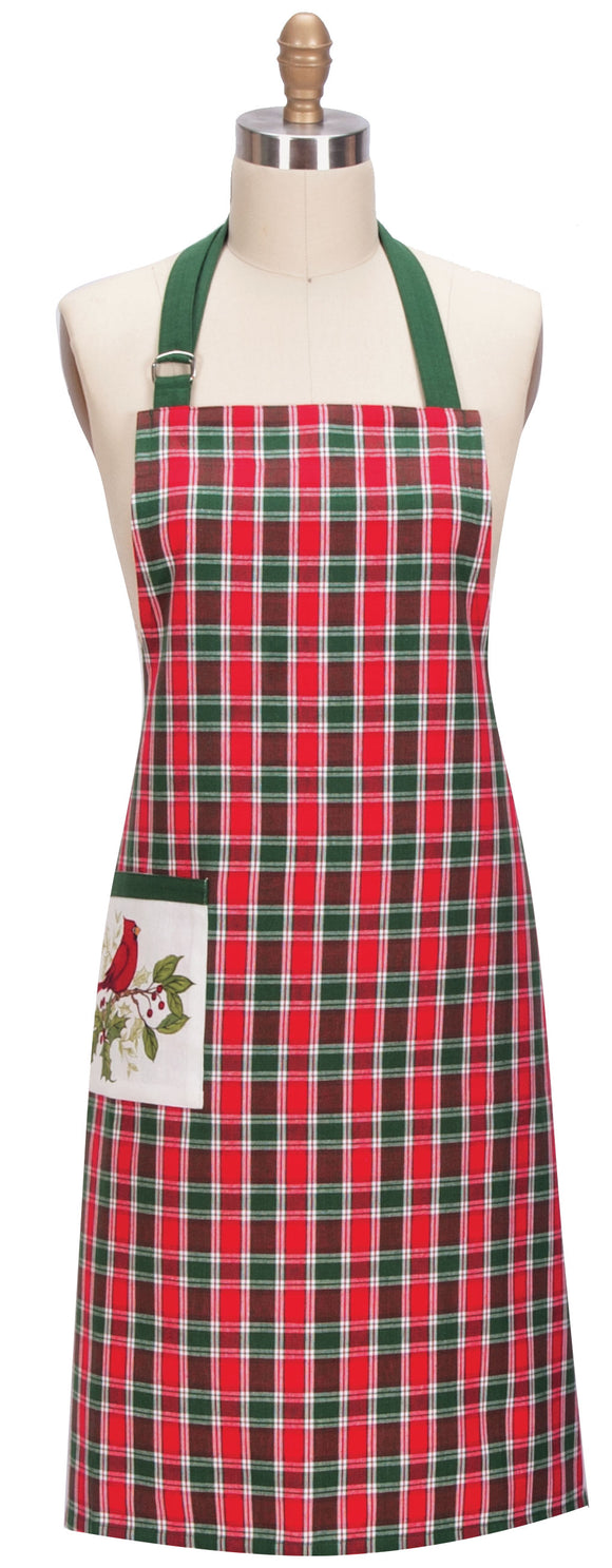 Cardinal Plaid Chef Apron