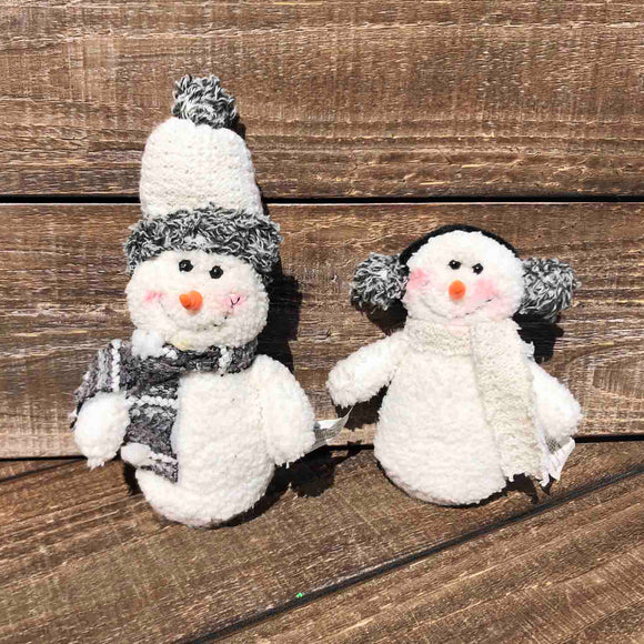 Silver Snowman Ornament - 2 Styles