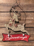 Embossed Reindeer Christmas Sign