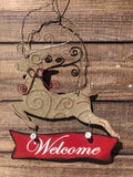 Embossed Reindeer Christmas Sign